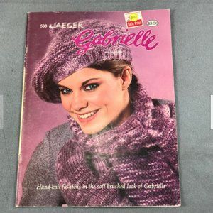 Jaeger Gabrielle Patons Knitting Pattern Book Sweaters Hat Scarf Vest Pullovers